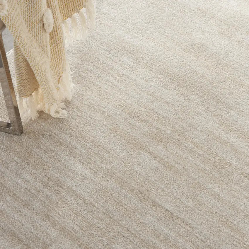 7' X 7' Ivory And Beige Square Non Skid Indoor Outdoor Area Rug Photo 7