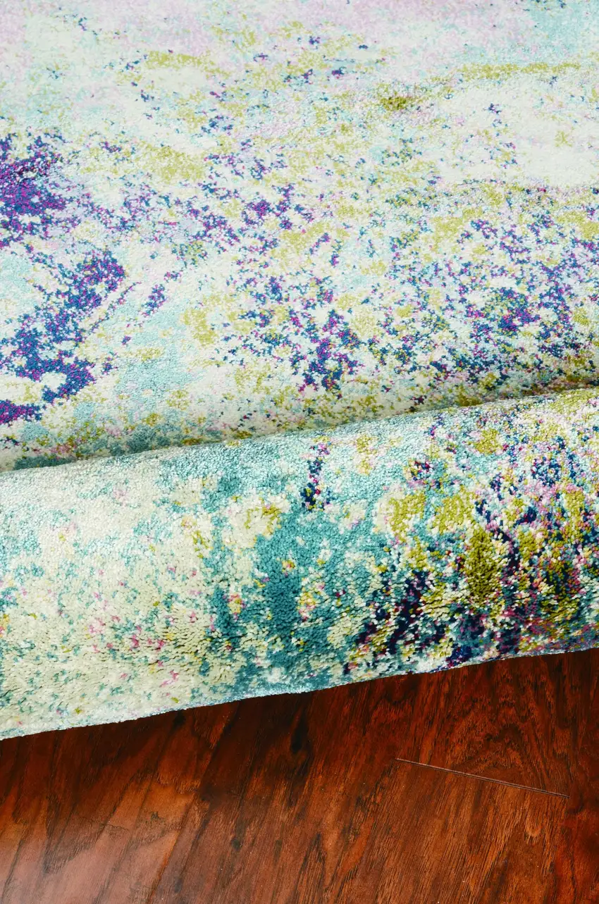 Ivory Abstract Area Rug Photo 9
