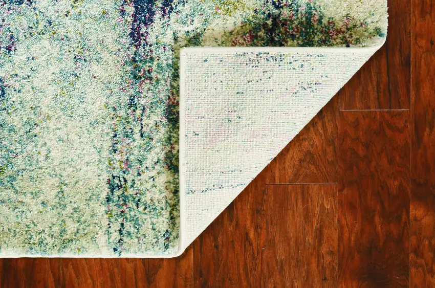 3'X5' Ivory Machine Woven Abstract Splatter Indoor Area Rug Photo 8