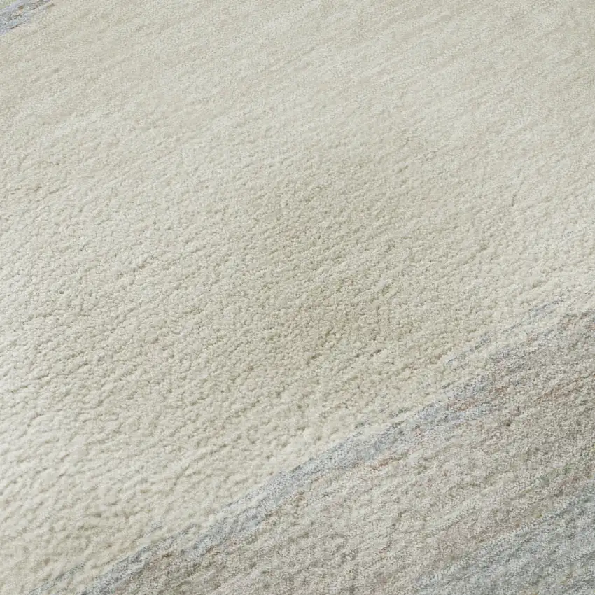 8' X 8' Ivory Mint Green And Teal Abstract Washable Round Rug With UV Protection Photo 8