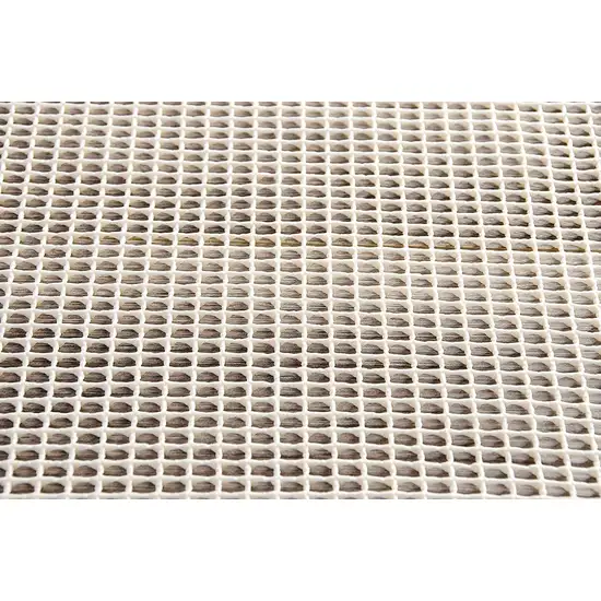 8' x 10' Ivory Striped Weave Non Slip Rug Pad Photo 3