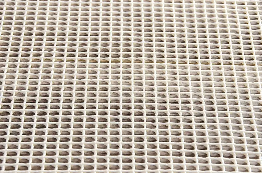 8' x 10' Ivory Striped Weave Non Slip Rug Pad Photo 3