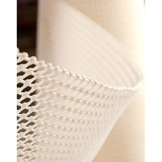 8' x 10' Ivory Striped Weave Non Slip Rug Pad Photo 4