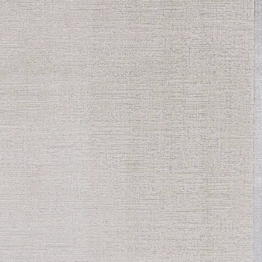 Ivory Silver Machine Woven Bordered Indoor Area Rug Photo 4