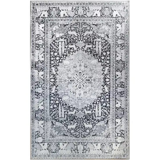 3' X 5' Medallion Stain Resistant Area Rug Photo 1