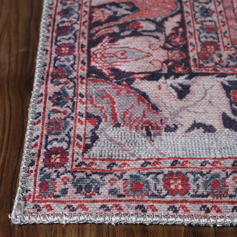 3' X 5' Medallion Stain Resistant Area Rug Photo 3