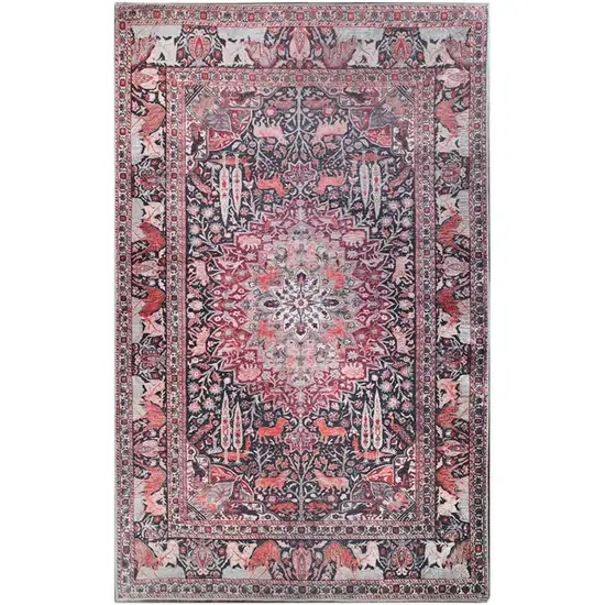 3' X 5' Medallion Stain Resistant Area Rug Photo 1