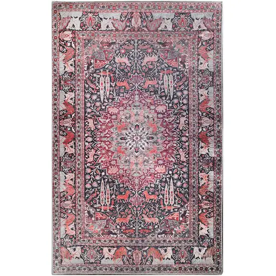 5' X 8' Medallion Stain Resistant Area Rug Photo 1