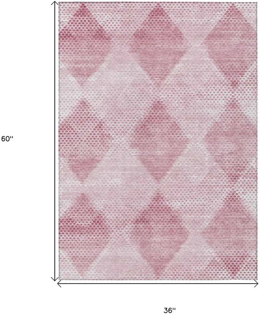 Merlot Geometric Washable Non Skid Indoor Outdoor Area Rug Photo 3