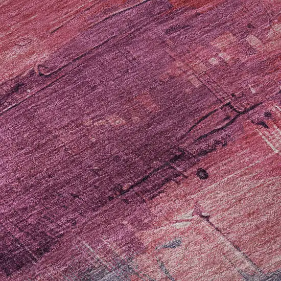 8' X 8' Merlot Gold Blue And Purple Abstract Washable Round Rug With UV Protection Photo 8