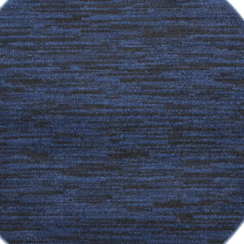4' X 4' Midnight Blue Round Non Skid Indoor Outdoor Area Rug Photo 3