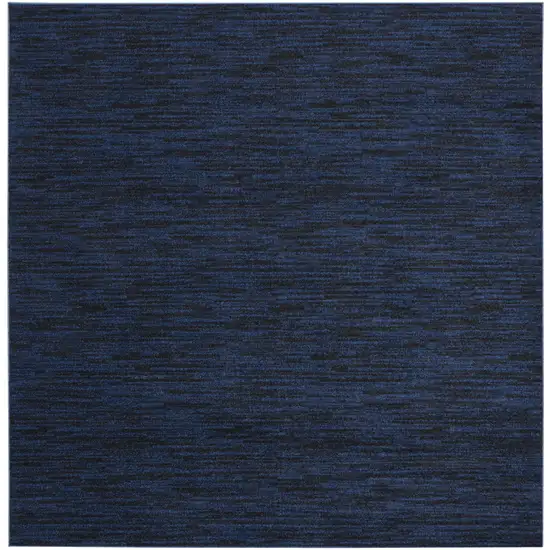 7' Midnight Blue Square Indoor Outdoor Area Rug Photo 1