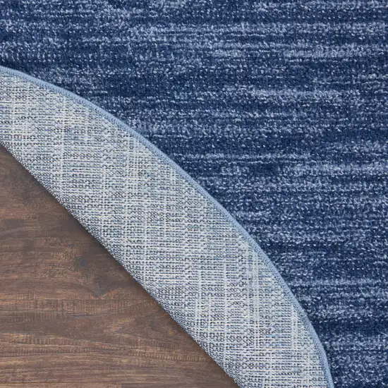 4' Blue Round Indoor Outdoor Area Rug Photo 9