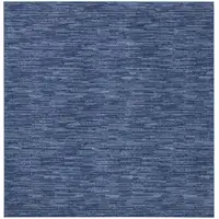 Photo of 7' X 7' Navy Blue Square Non Skid Indoor Outdoor Area Rug