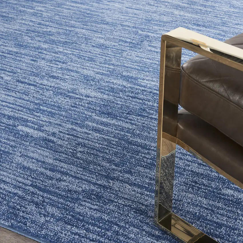 Blue Stain Resistant Indoor Outdoor Area Rug Photo 4