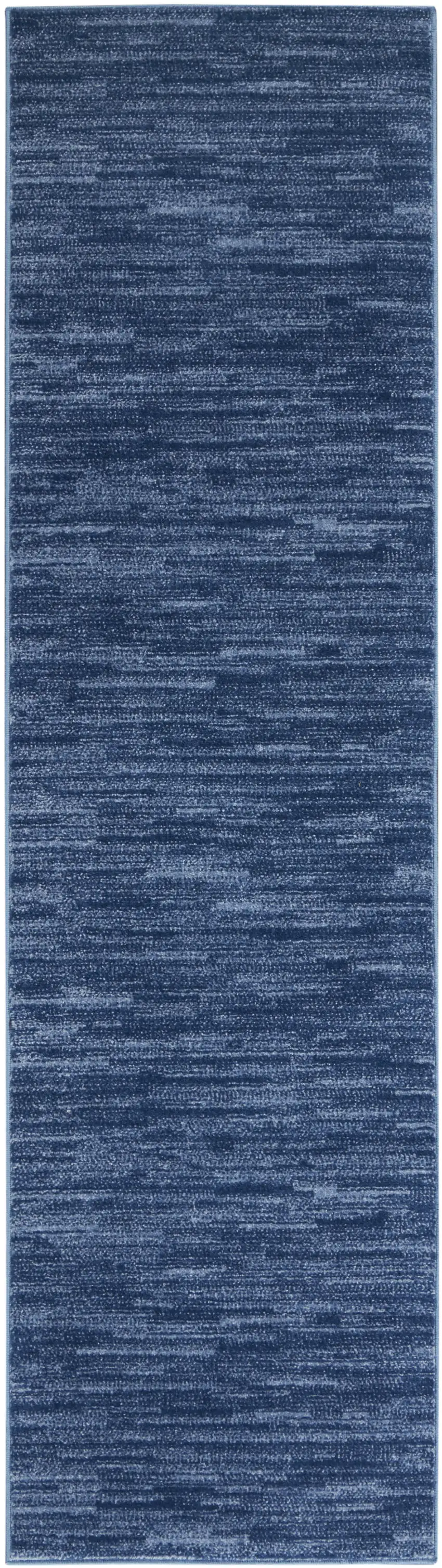 6' Navy Blue Indoor Outdoor Runner Rug Photo 3