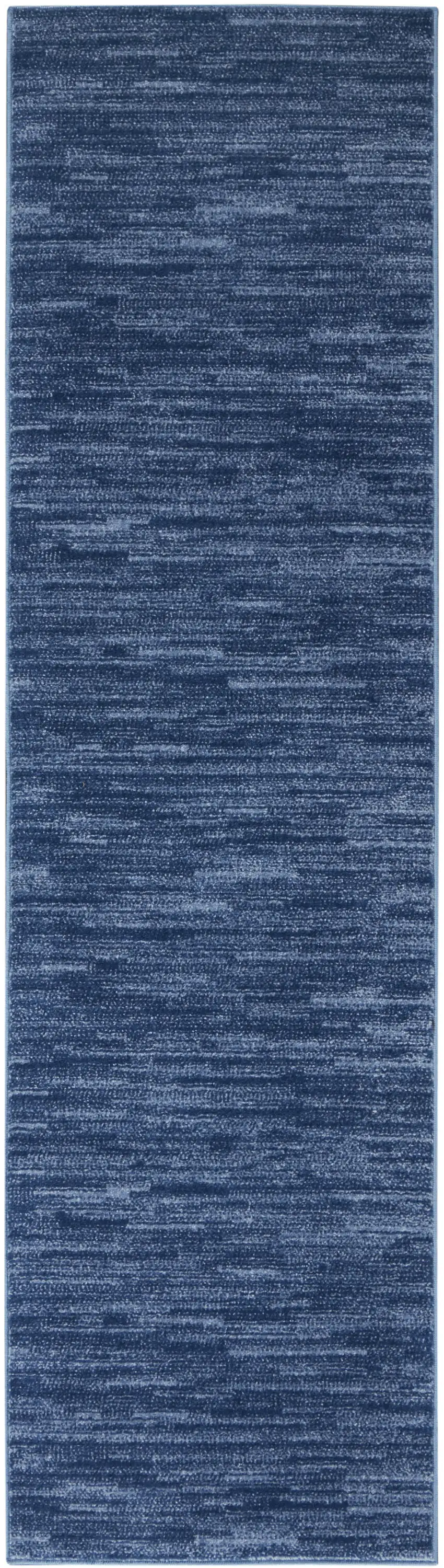 6' Navy Blue Indoor Outdoor Runner Rug Photo 1