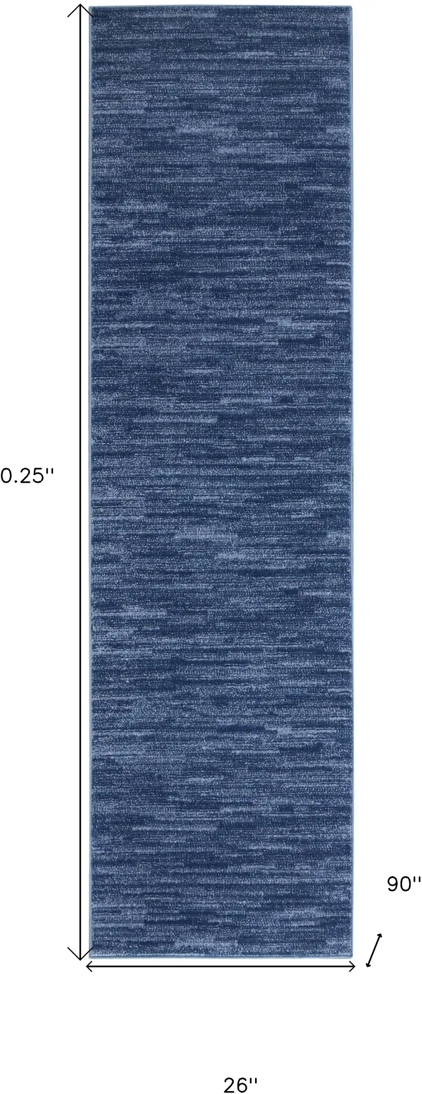 2' X 8' Navy Non Skid Indoor Outdoor Runner Rug Photo 5