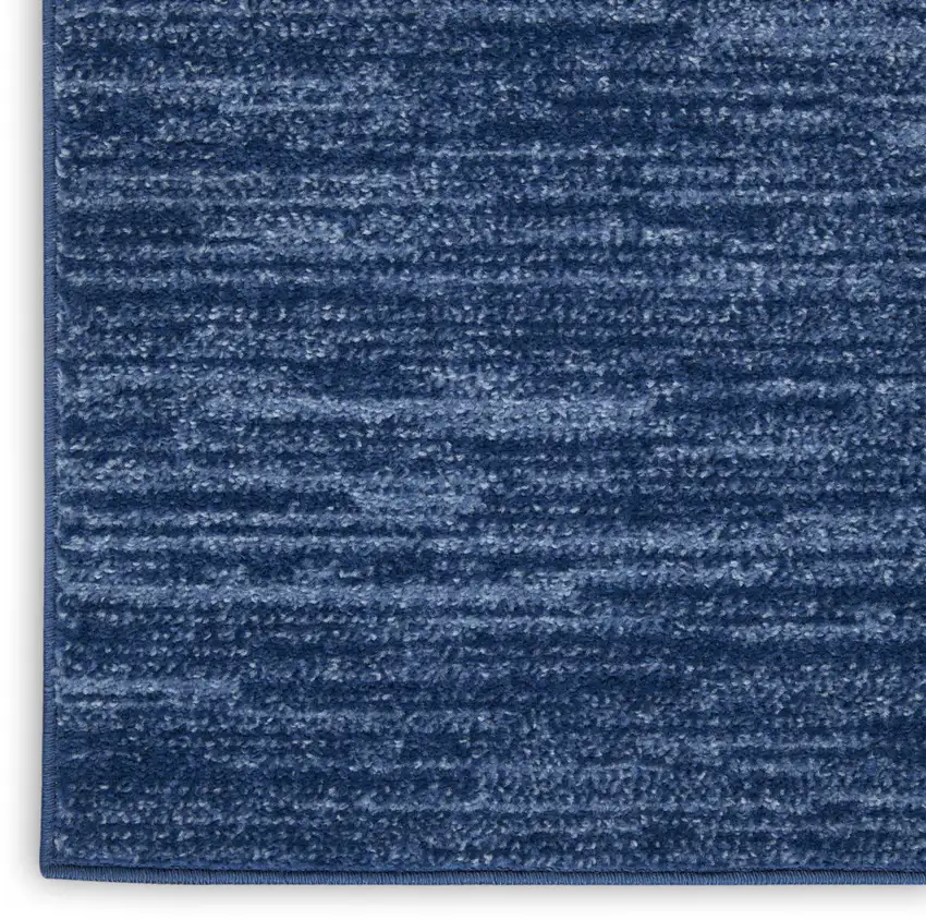 Navy Blue Indoor Outdoor Runner Rug Photo 9