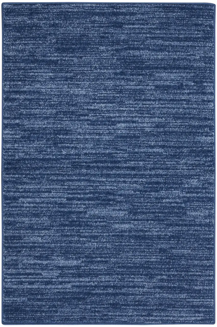 2' X 4' Navy Non Skid Indoor Outdoor Runner Rug Photo 1