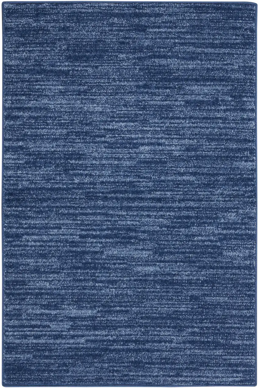 Navy Blue Indoor Outdoor Runner Rug Photo 3