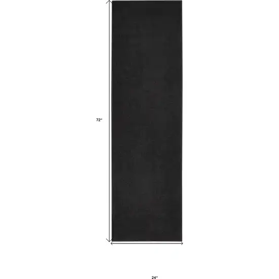 2' X 6' Black Non Skid Indoor Outdoor Runner Rug Photo 7