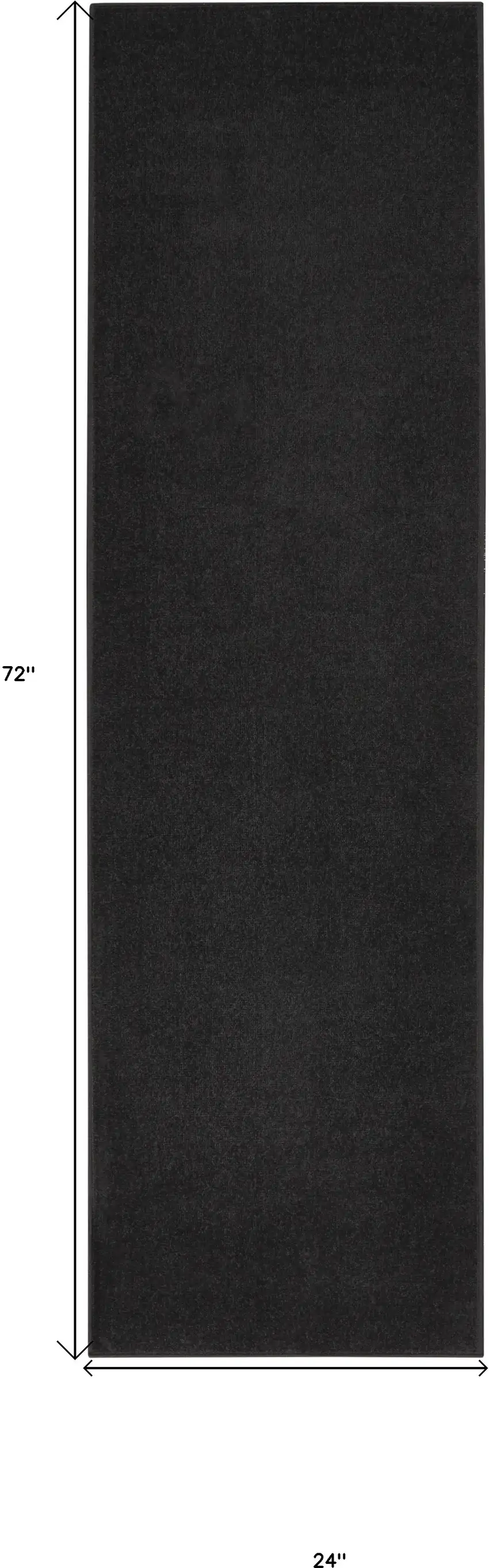 2' X 6' Black Non Skid Indoor Outdoor Runner Rug Photo 7