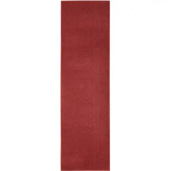 6' Brick Red Indoor Outdoor Runner Rug Photo 2