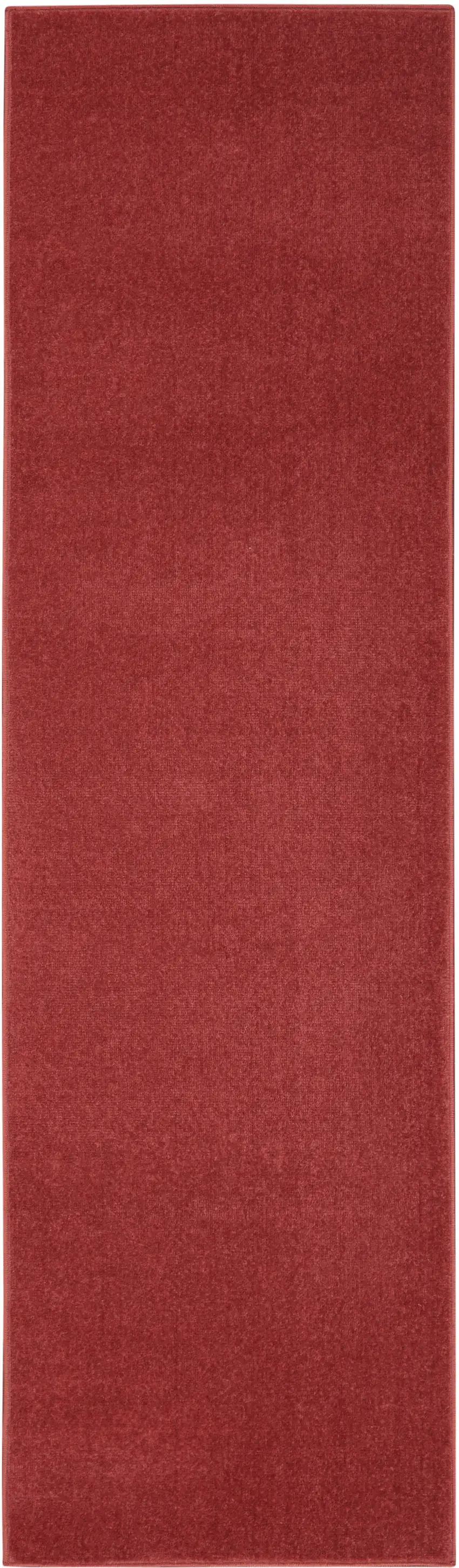 6' Brick Red Indoor Outdoor Runner Rug Photo 2