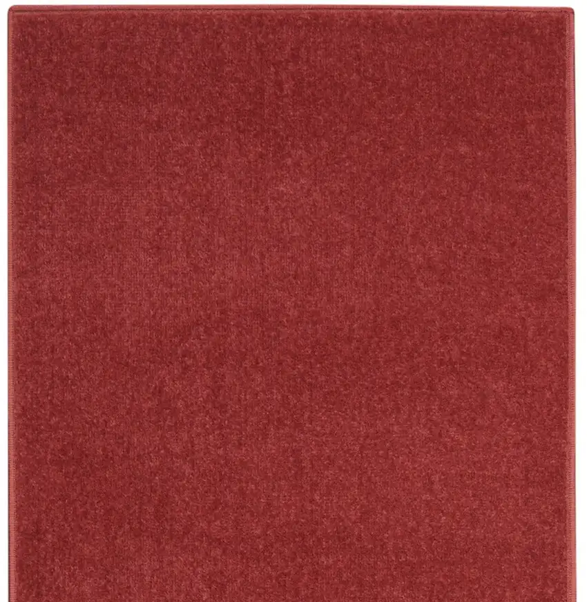 2' X 8' Brick Red Non Skid Indoor Outdoor Runner Rug Photo 4