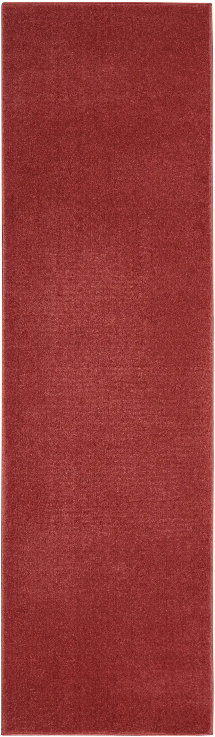 2' X 8' Brick Red Non Skid Indoor Outdoor Runner Rug Photo 3