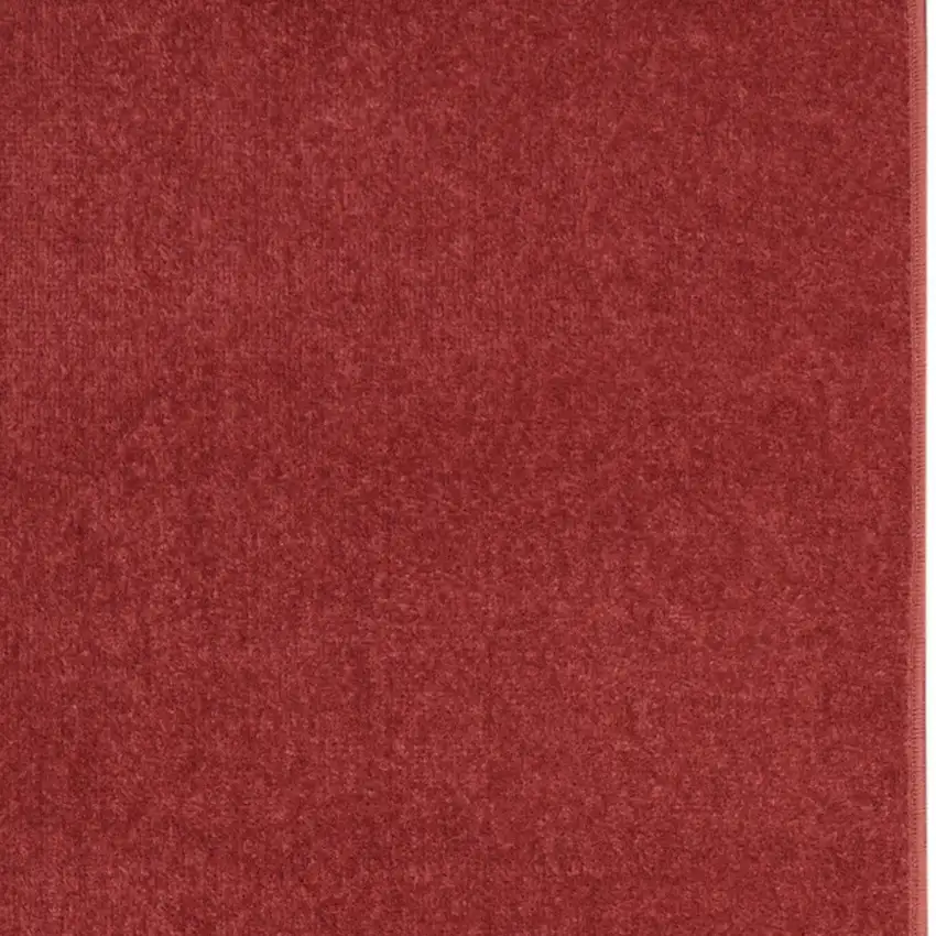 2' X 8' Brick Red Non Skid Indoor Outdoor Runner Rug Photo 3