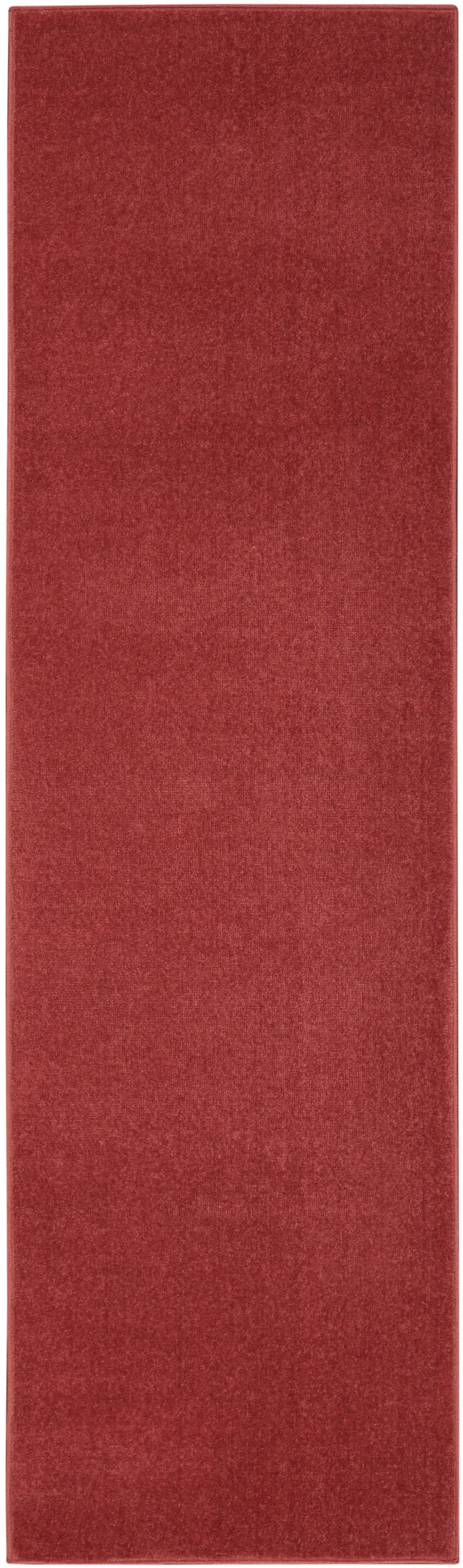 2' X 8' Brick Red Non Skid Indoor Outdoor Runner Rug Photo 1