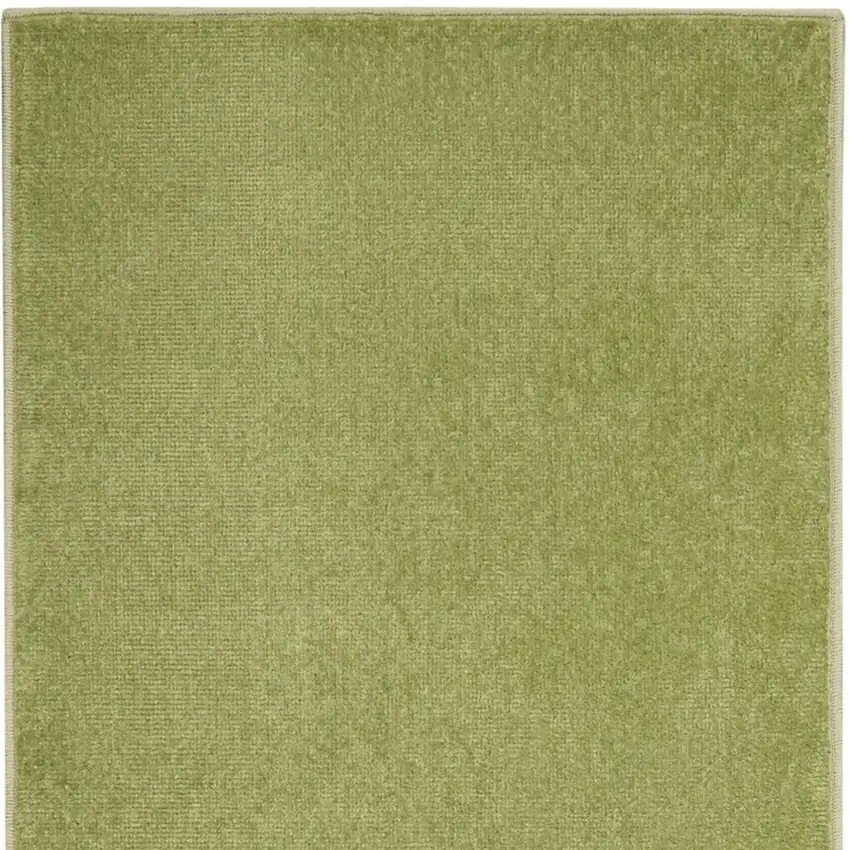 8' Green Indoor Outdoor Runner Rug Photo 4