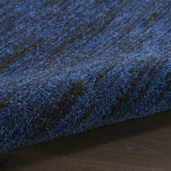 6' Midnight Blue Stain Resistant Indoor Outdoor Runner Rug Photo 9