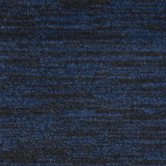 6' Midnight Blue Stain Resistant Indoor Outdoor Runner Rug Photo 4