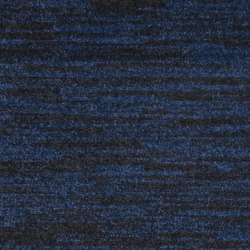 6' Midnight Blue Stain Resistant Indoor Outdoor Runner Rug Photo 4