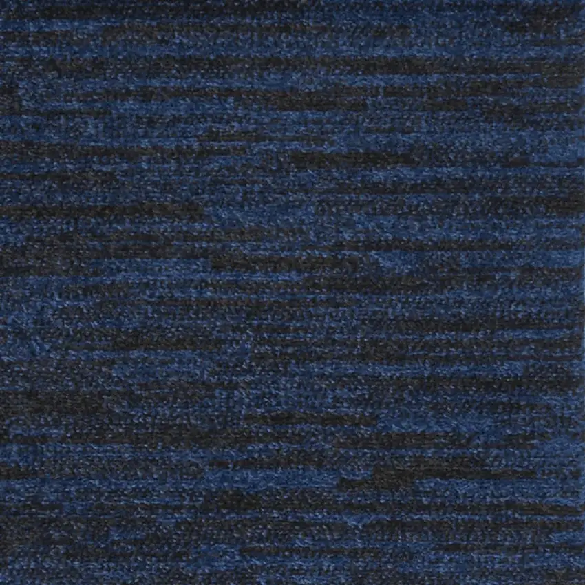 6' Midnight Blue Stain Resistant Indoor Outdoor Runner Rug Photo 5