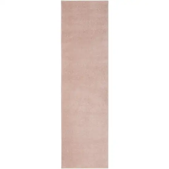 8' Pink Indoor Outdoor Runner Rug Photo 1