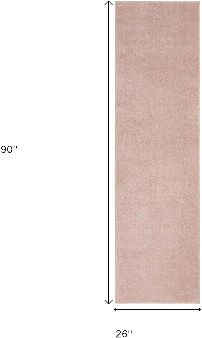 8' Pink Indoor Outdoor Runner Rug Photo 6