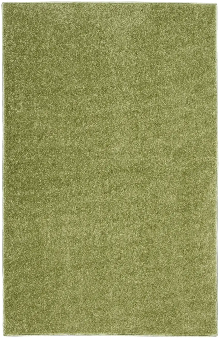 2' X 4' Green Non Skid Indoor Outdoor Runner Rug Photo 2
