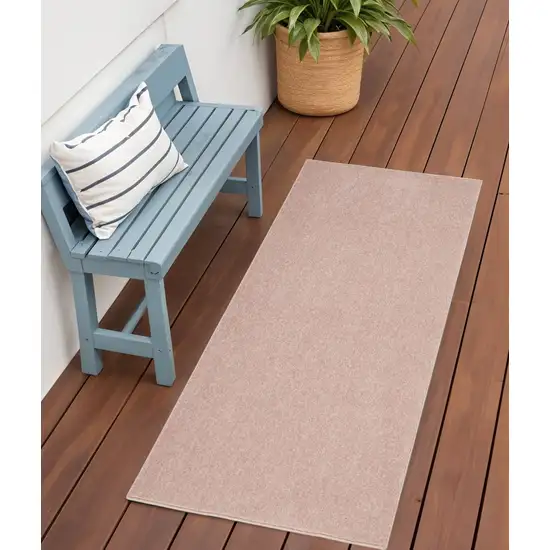 Pink Indoor Outdoor Runner Rug Photo 1
