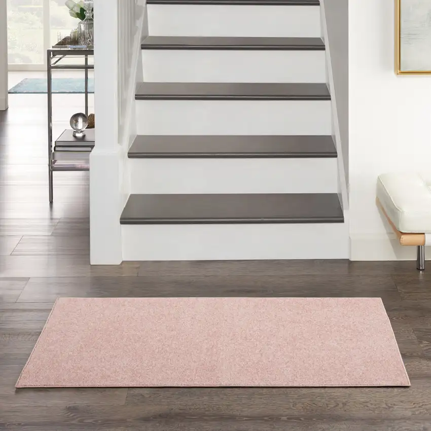 Pink Indoor Outdoor Runner Rug Photo 5