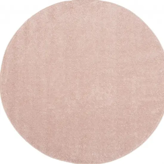 4' X 4' Pink Round Non Skid Indoor Outdoor Area Rug Photo 4