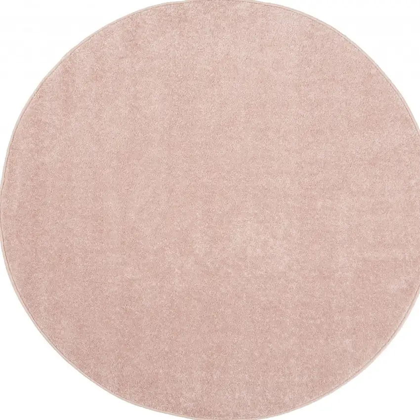 4' X 4' Pink Round Non Skid Indoor Outdoor Area Rug Photo 4