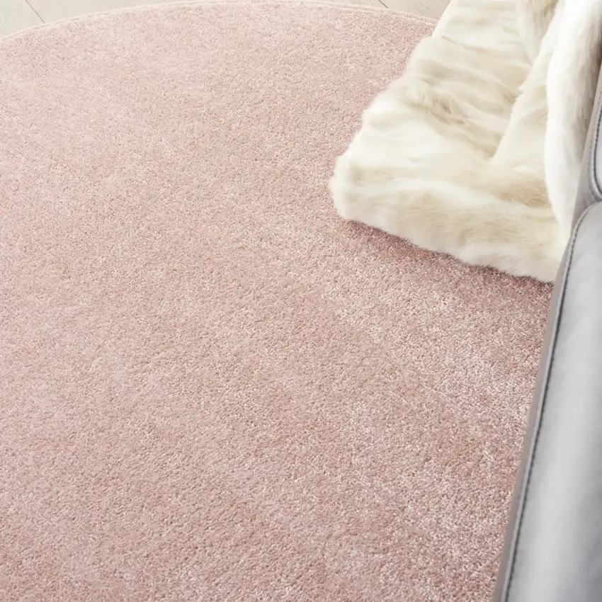 4' Pink Round Indoor Outdoor Area Rug Photo 6
