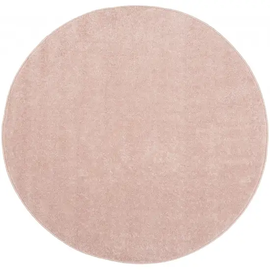 4' X 4' Pink Round Non Skid Indoor Outdoor Area Rug Photo 1
