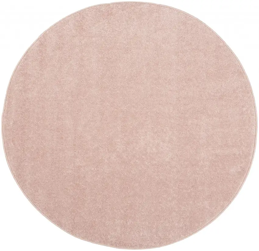 4' X 4' Pink Round Non Skid Indoor Outdoor Area Rug Photo 1