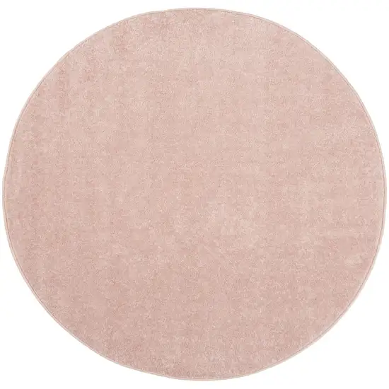 4' Pink Round Indoor Outdoor Area Rug Photo 3