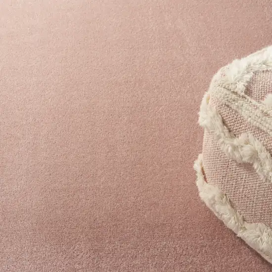 7' Pink Square Indoor Outdoor Area Rug Photo 9